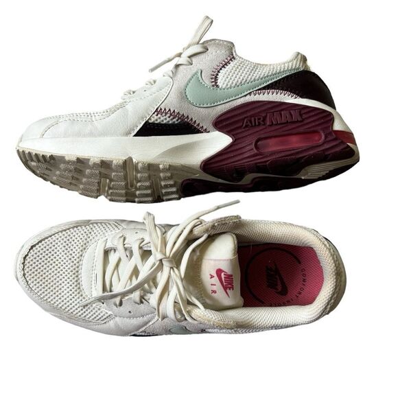 Nike Women's Air Max Excee Off White Maroon/seafoam check Size 7 - Picture 1 of 5